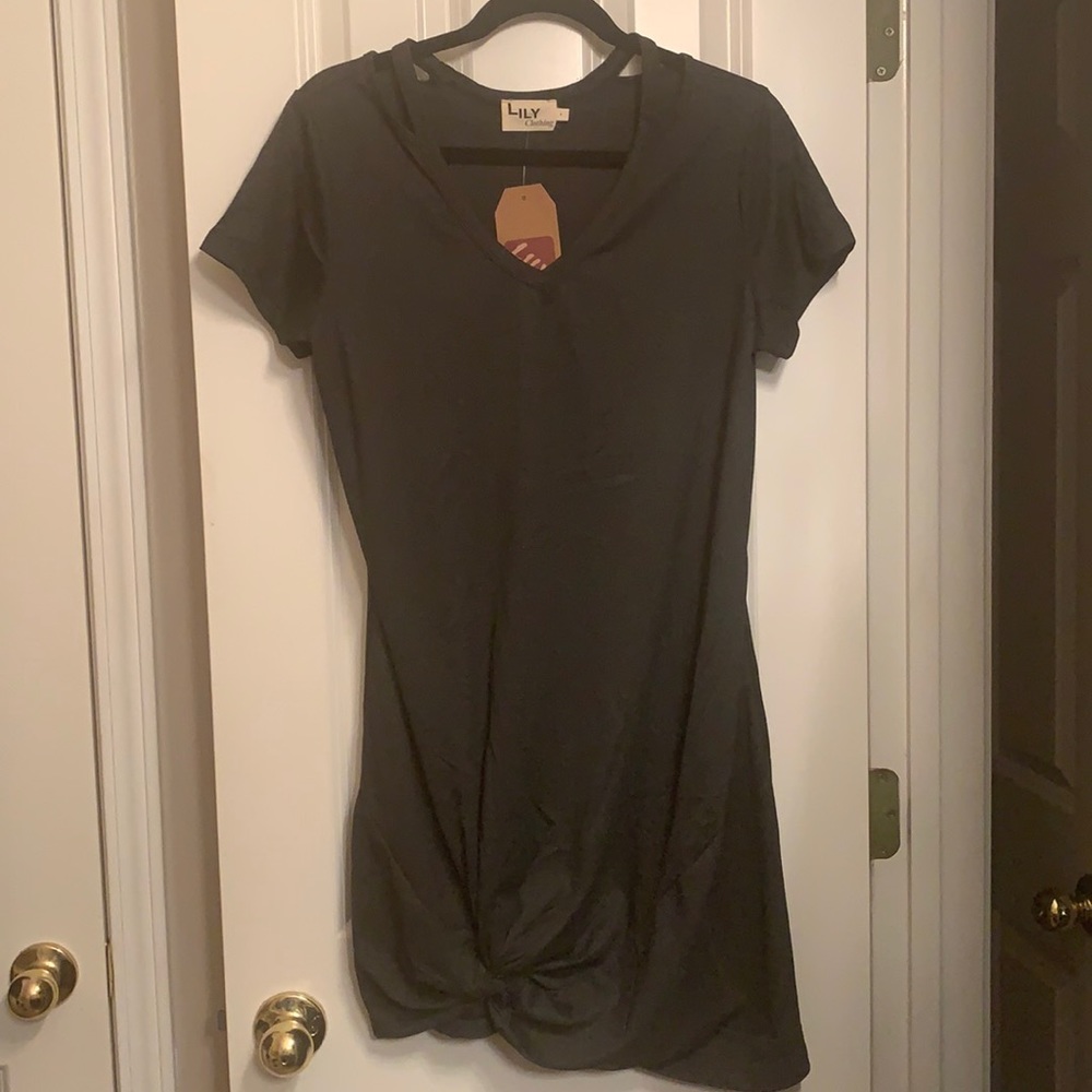 Gray Lily Side Knot Dress, Large